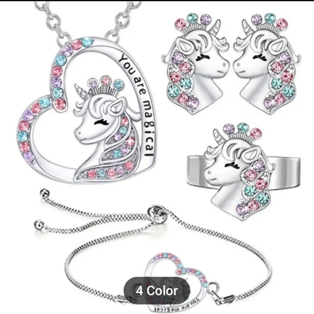 Magical Unicorn 🦄 4pc Jewelry Set NWT